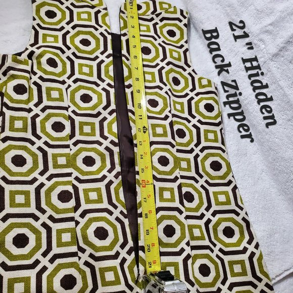 RICHARD MALCOLM Elegant Jacquard Sleeveless Sheath Petite Lined Dress - Picture 10 of 11